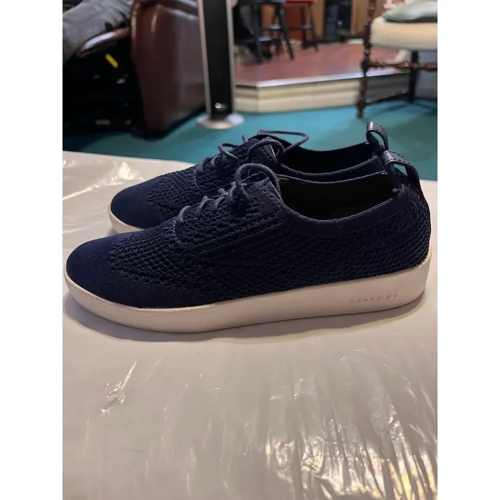 COLE HAAN StitchLite Oxford Navy Blue Knit Sneakers Sole Breathable Comfort-SZ 6